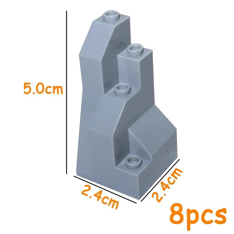 Non-Toxic Mountain House Garden Rockery Accessories Building Blocks Rock Moc City Street Panel Diy Parts Hill Stone Bricks 6083 6082 30246