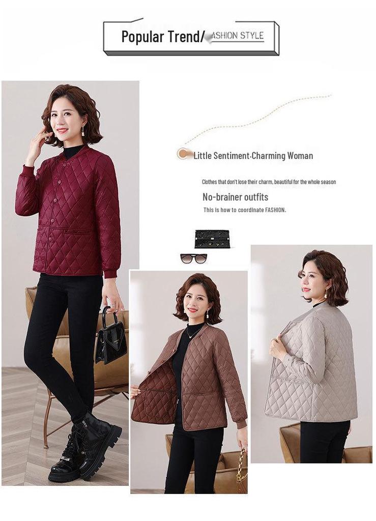 2026 Women's Lightweight Quilted Down Short Coat - Winter Casual Loose Fit Cotton Jacket