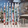 6Pcs LED Taper Candles Battery Operated Flameless Candles with Remote Control Christmas Light-up Candles for Home Winter Festive Decor