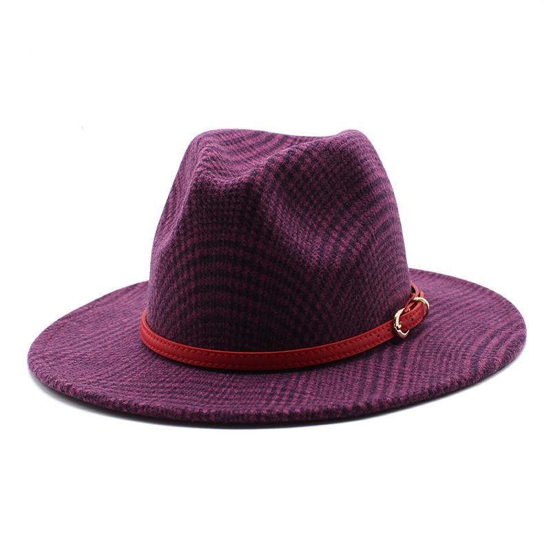 Wool British Retro Jazz Hat, Men'S And Women'S Big-Brimmed Top Hat, Felt Hat Versatile