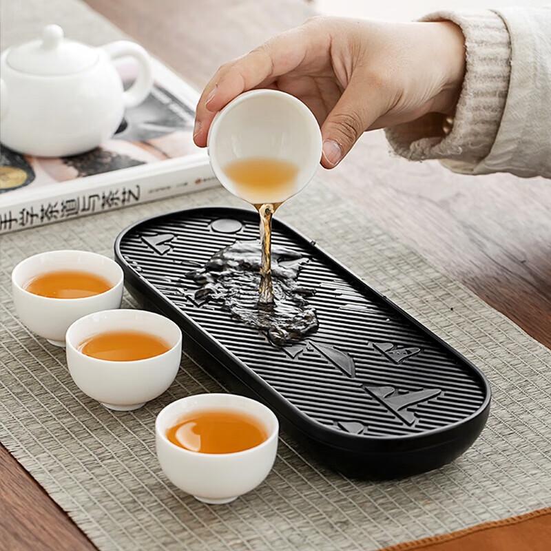 CHANGSHEGNYUAN Portable White Ceramic Travel Tea Set