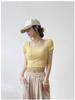 Wireless Bra Integrated Modal Square Neck Cool T-Shirt with Chest Pad