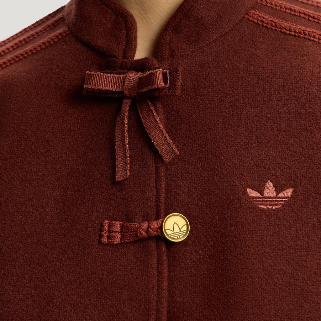 Adidas Originals Capodanno FW25 Nuovo Stile Cinese Giacca Aderente Sportiva a Righe che Definisce la Vita Giacche da Donna KR5069