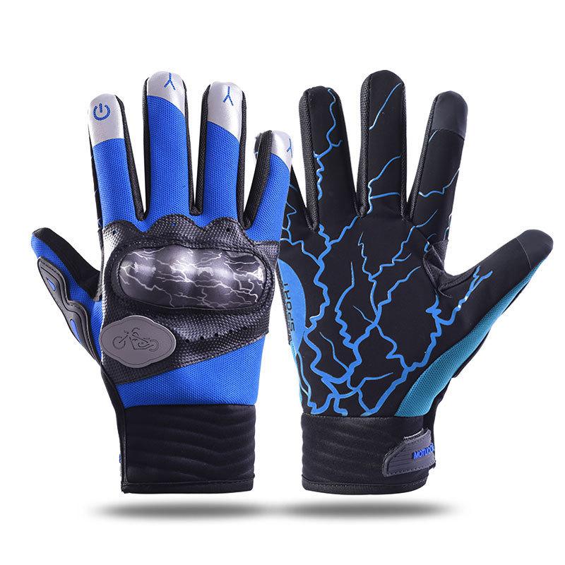 Cycling Gloves Four Seasons Men's Outdoor Sports Motorcycle Case Touch Screen Off Road Palm Protection Shock Absorbing and Anti Slip Gloves
