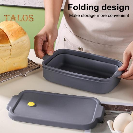 Foldable Silicone Bread Mold Food-Grade Rectangular Sourdough Baking Pan & Storage Container for Toast Cakes Space-Saving Kitchen Tool for Home