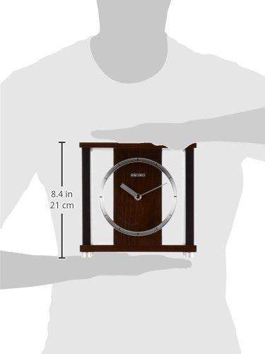 Seiko Clock Seiko Clock Table Clock Analog Wooden Frame Dark Brown Wood BZ356B SEIKO