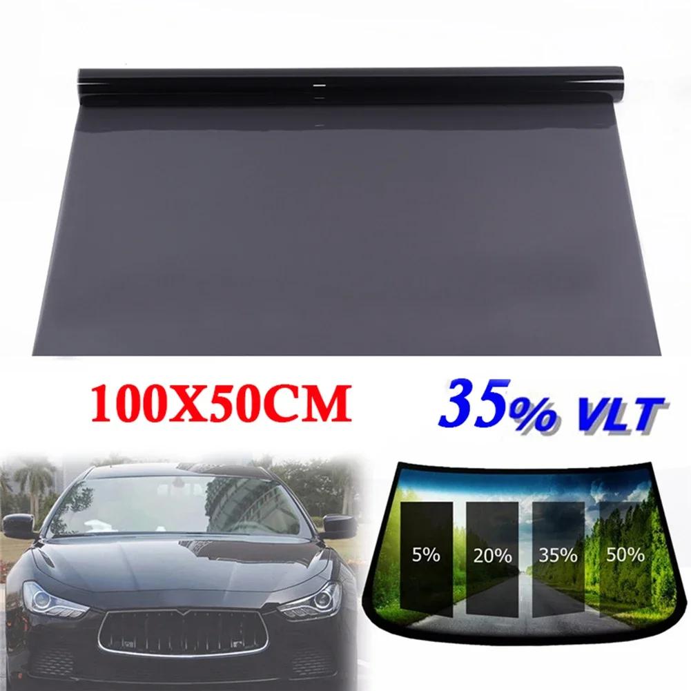 Boot Fahrzeug Anti-Glare Auto Anti-Fading Home Fenster Film PET Büro Schwarz Glas Rolle VLT Schatten 35% Haus Dekor