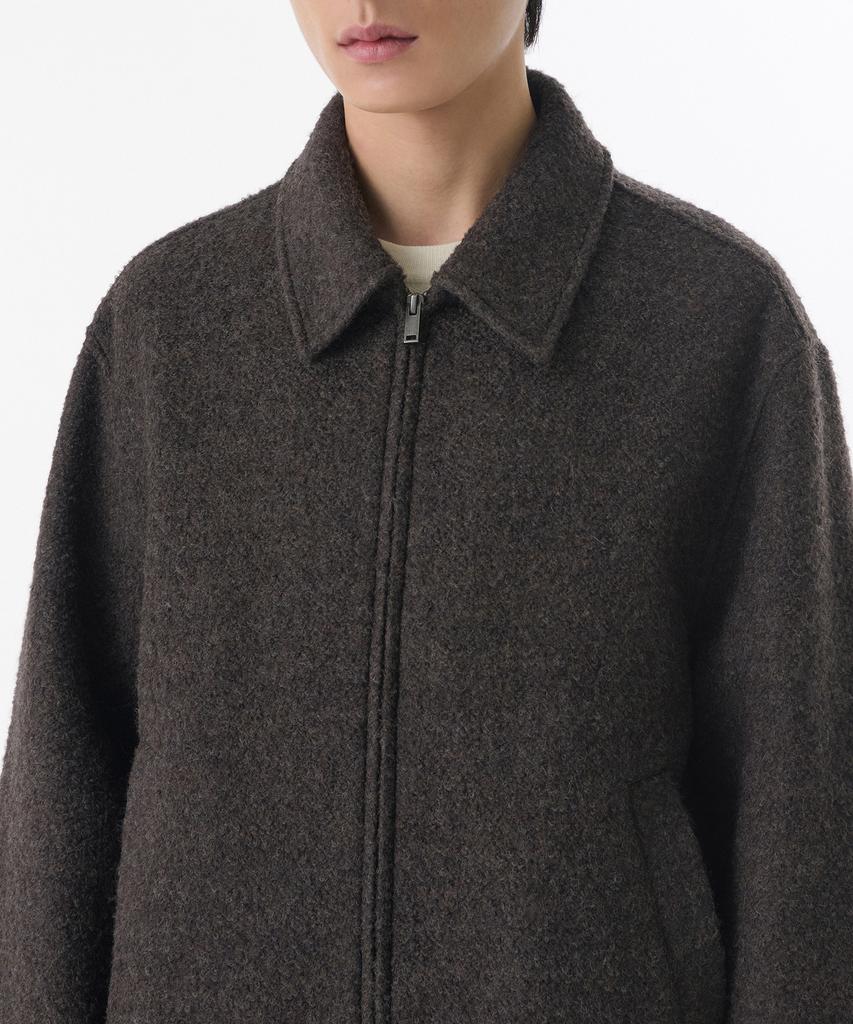 Musinsa Standard Wool Blend Boucle Blouson Jacket [Heather Brown]