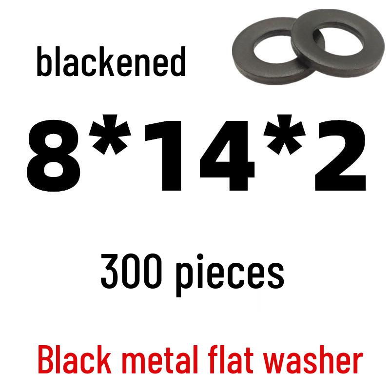 Thickened Black Iron Flat Washer for Screws, Non-standard Round Design