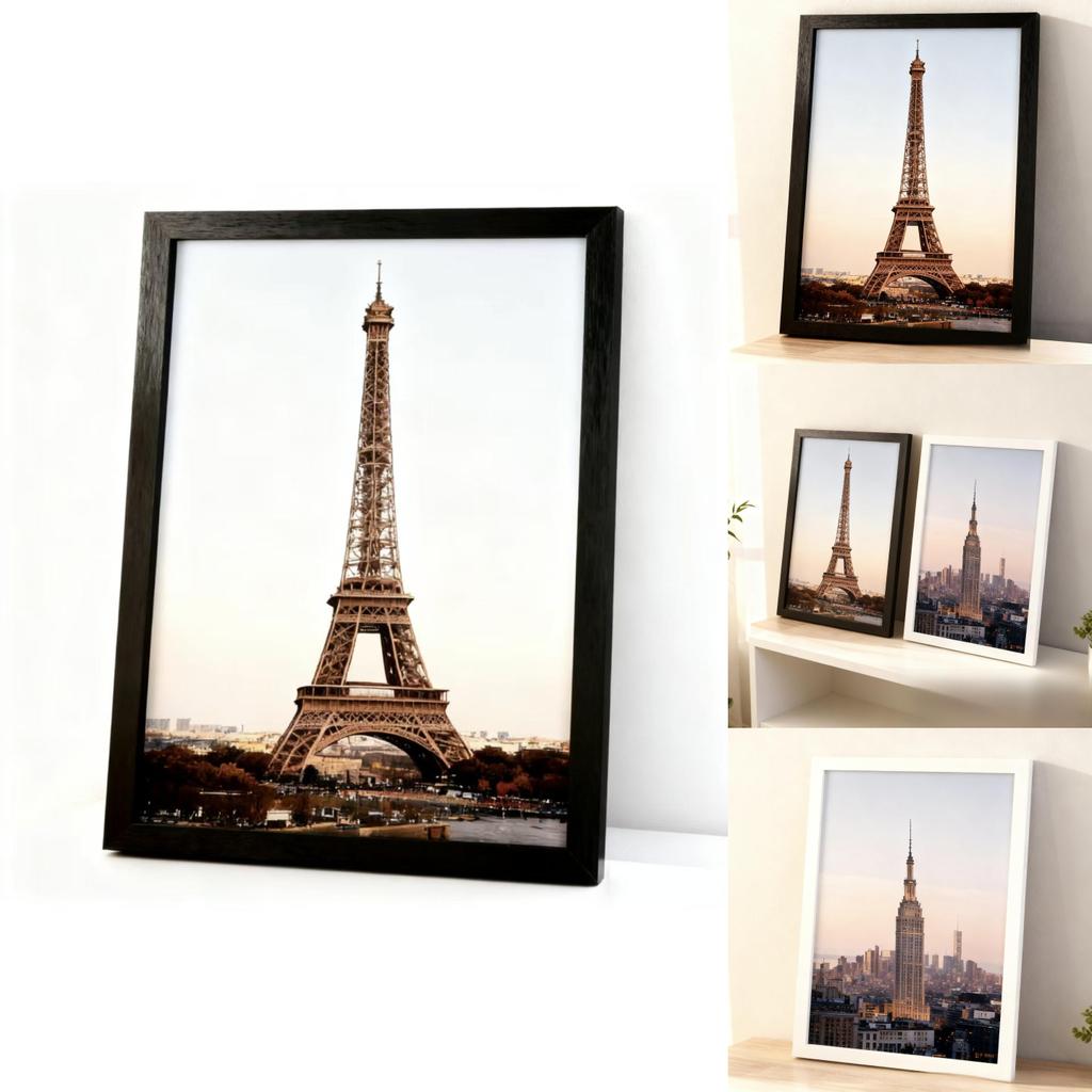 Modern Minimalist Photo Frame With Handmade Wood Finish For Living Room Wall Decor