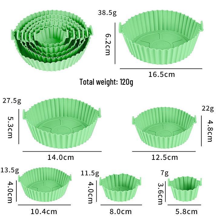 Silicone Baking Pan - High Heat Resistant, Easy to Clean, Round Mold for Air Fryers