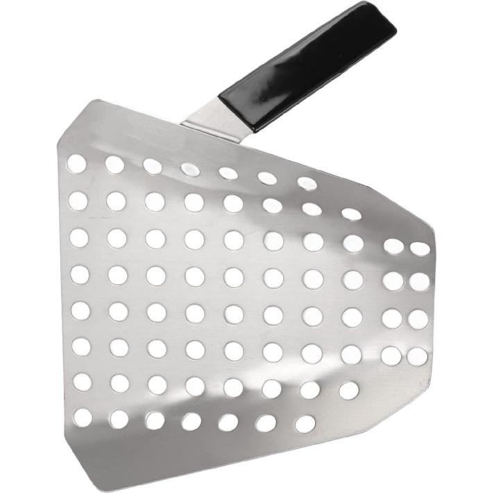 French Fries Scoop Laborsaving Stainless Steel Metal Popcorn Scoop with Holes for Cinema To Fill The Bucket