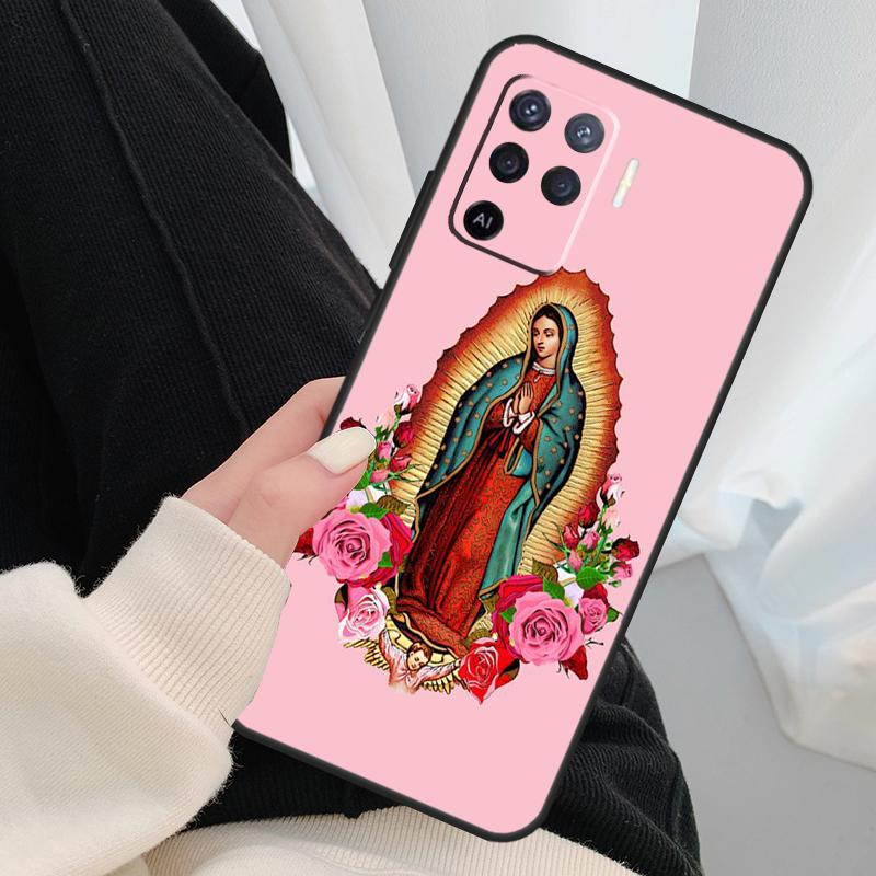 Virgen De Guadalupe Virgin Mary Case For OPPO A54 A74 A94 A83 A91 A93 A5 A9 A31 A53 2020 A15 A52 A72 Find X5 X3 Pro Cover