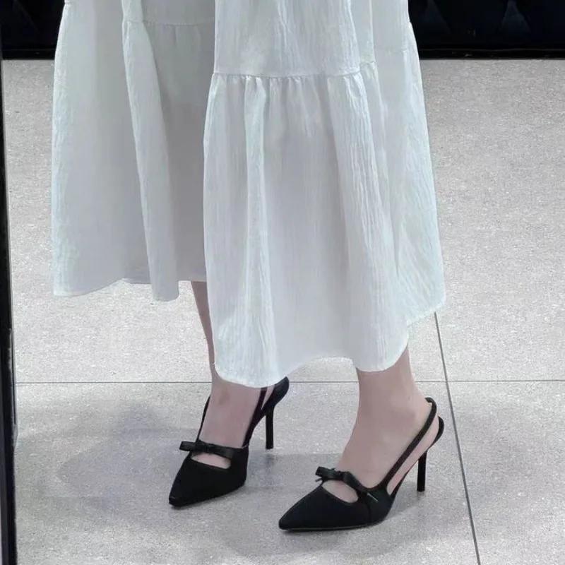 Fashion 2025 New Classics Slingbacks Women's High Heels Pointed Toe Thin Heels Butterfly-knot Slip on Pumps for Fashion Party & Dress