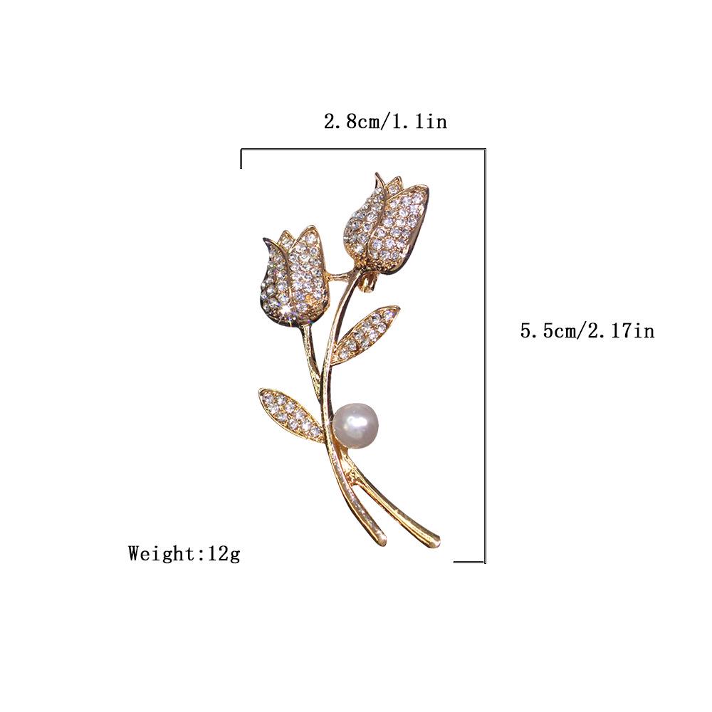 Elegant Tulip Design Women's High-End Fashion Brooch Pin