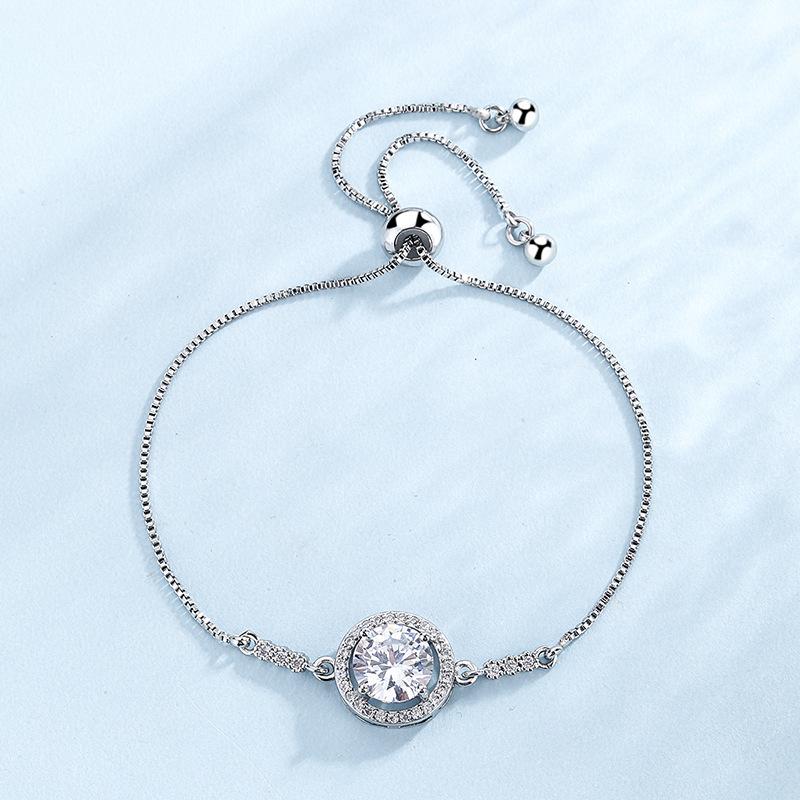 New 925 Sterling Silver Bracelet AAA Zircon High Quality Romance Bracelet Chain For Women Engagement Party Wedding Jewelry Gift