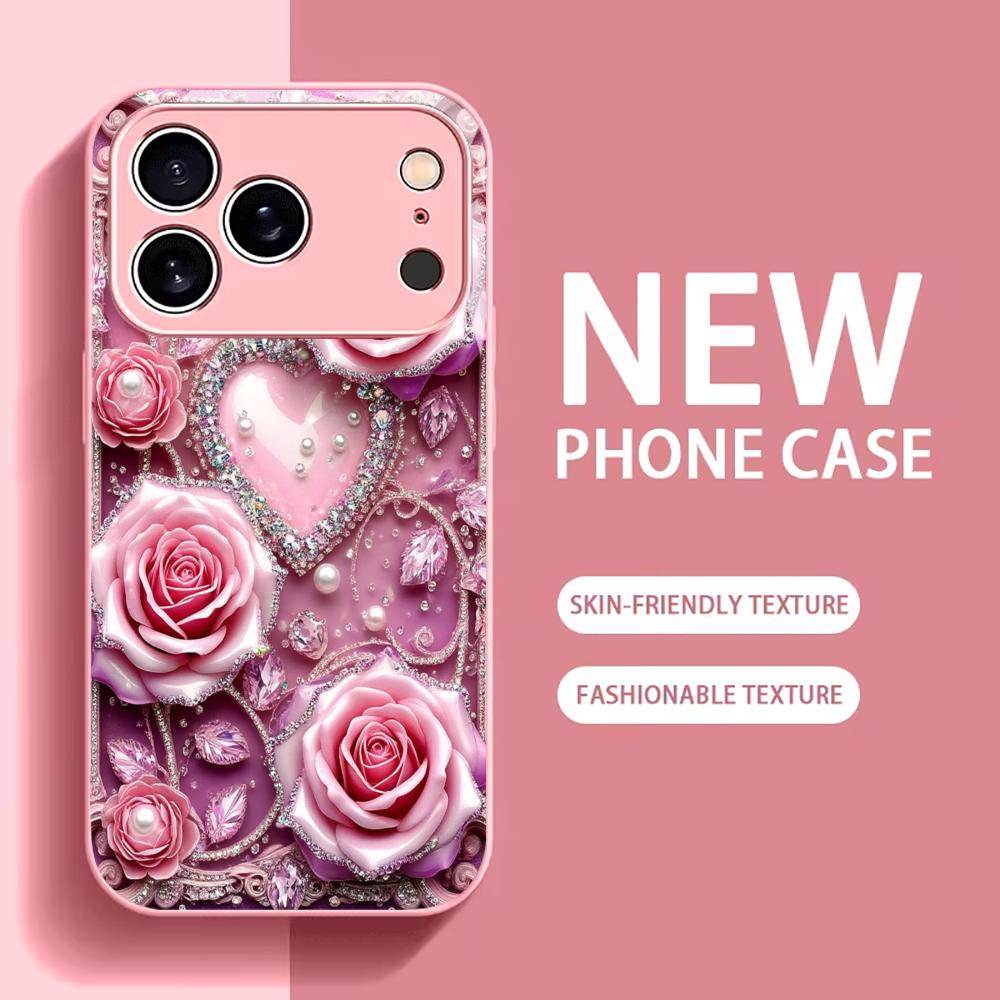 Flowers Love Madam Protect PhoneCase Glass PhoneCase for iPhone 17 16 15 14 13 12 11pm Pro Plus Dropresistant cellphone Female