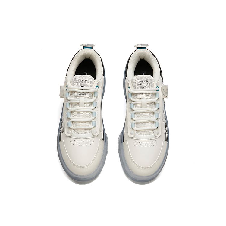Anta Snoopy X  Jelly Sole Wear-Resistant Breathable Low-Top Skate Shoes Men Skate Shoes White 912148030-2