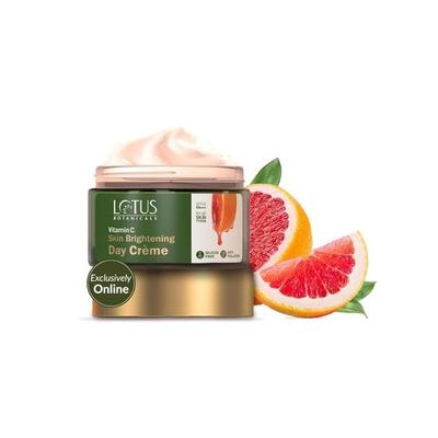 Lotus Botanicals Vitamin C Skin Brightening Day Cream | 100x Vitamin C | Glowing, Radiant and Bright Skin| No Toxic Chemicals | 50g