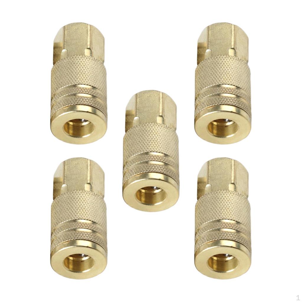 5 Piece Air Connector and Coupler Set for Hose Fittings