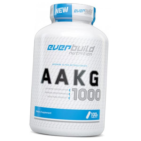 Аргинин альфа-кетоглютарат, AAKG 1000, EverBuild Nutrition  100таб (27402006)