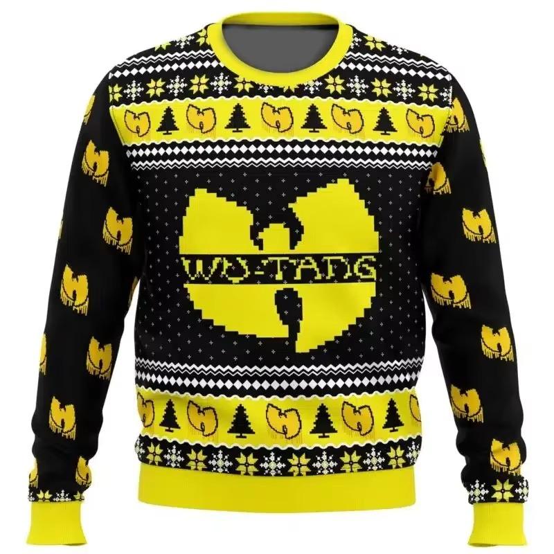 Ja Es ist Weihnachtszeit Yo Wu-Tang Clan Hässlicher Weihnachtspullover Hip-Hop Sänger Grafik-Sweatshirts Harajuku Mode Streetwear
