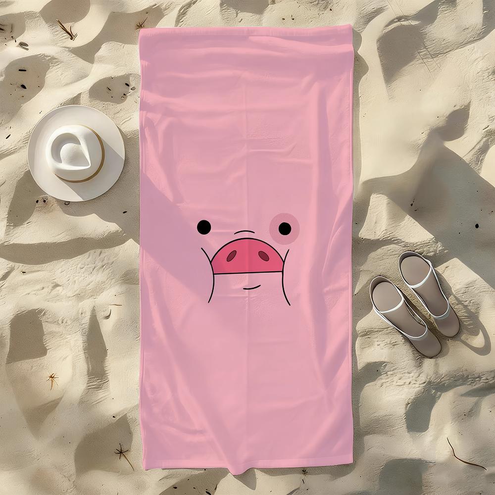 Süßes Schwein watschelt Handtuch Für Schwimmen Yoga Fitnessstudio Schnelltrocknend Weich und hautfreundlich Strandtücher Ganzjahres