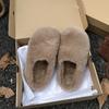 Mao Mao shoes women's outer wear 2025 new winter thick-soled plush warm furry one-pedal soft-soled maternity cotton shoes