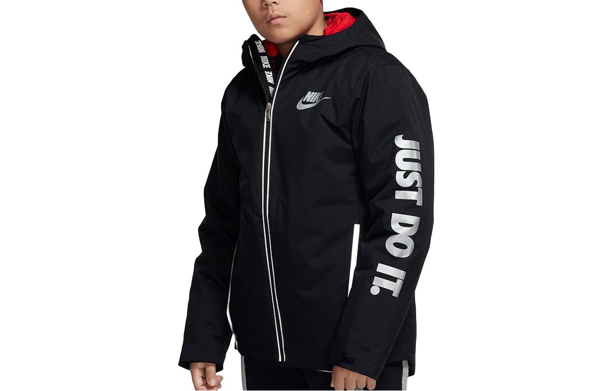 Nike Kids Padded Jackets Hooded Thickened DB6986-010 M