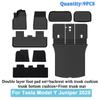Car Trunk Mats For New Tesla Model Y 2025 Juniper TPE Floor Mats & Cargo Liner All Weather Trunk Mats Floor Liner Backrest Mats