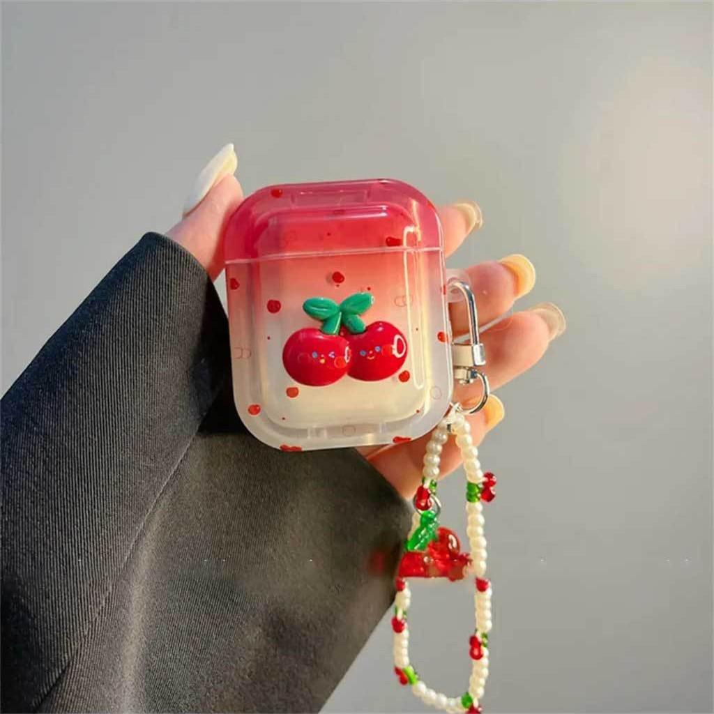 Cute girl heart cherry new AirPods 1 generation protective case apple pro1 generation bluetooth headset case 1 generation ins