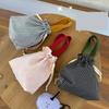 1pc Preppy Style Striped Drawstring Tote Bag, Portable Polyester Handbag with Unlined Interior, Fashionable Travel Pouch for Cosmetics and Accessories