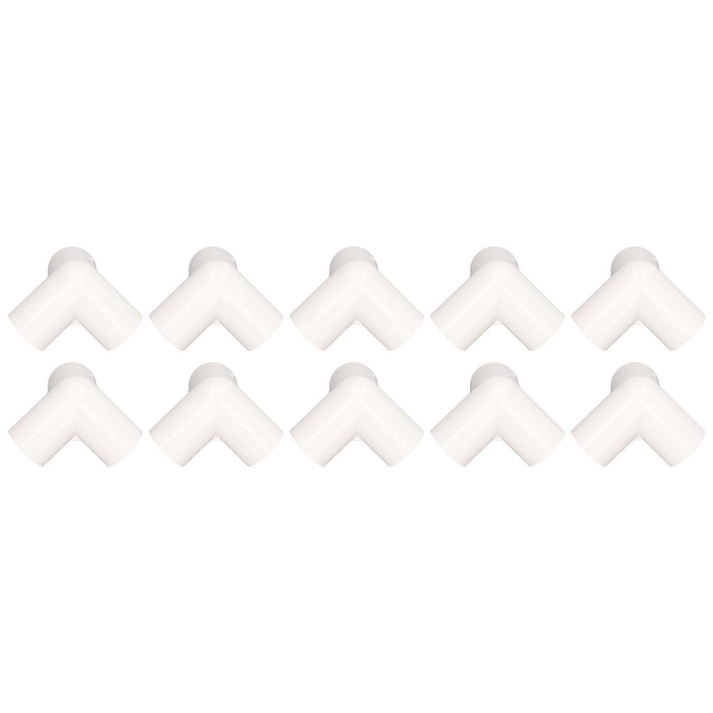 10PCS 3 Way Pipe Fittings PVC Plastic Tee Fitting Elbow Corner Connector 25mm Inner Diameter