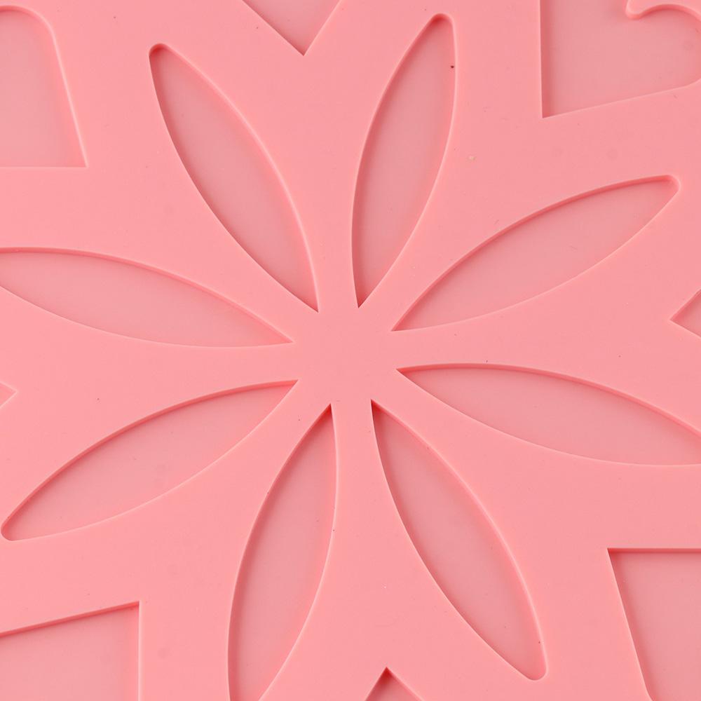 4pcs Assort 4 Colors Trivet Mat Silicone Dish Drying Mat Heat Insulation Mat  Hot Dishes