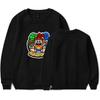 Women Men's Burgerpommes ICrimax Print Hoodies Round Neck Hooded Sweatshirts Pullover Male Top Streetwear Outdoor Tracksuit