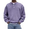 Men's Casual -color Fashionable Corduroy Ribbed Round-neck Long-sleeved Pullover Hoodie