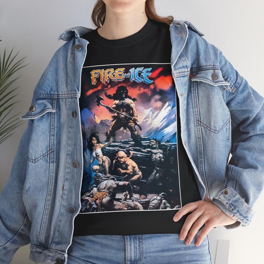 Fire and Ice (1983) T-Shirt Fantasy Sci-Fi Ralph Bakshi 80s