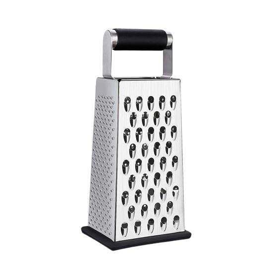 Răzătoare de brânză multifuncțională cu mâner de 4 laturi ascuțite, economisirea forței de muncă, felierea usturoiului, tocator de usturoi, instrument portabil din oțel inoxidabil, răzătoare de bucătărie, aprovizionare