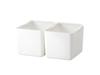 Like-it Storage Boxes with Inner Cases and Handles, Set of 2, Made In Japan, Approx. 8.7" W X 9.8" D X 7.8" H, Wide Storage Case, 2-Piece Set, White,