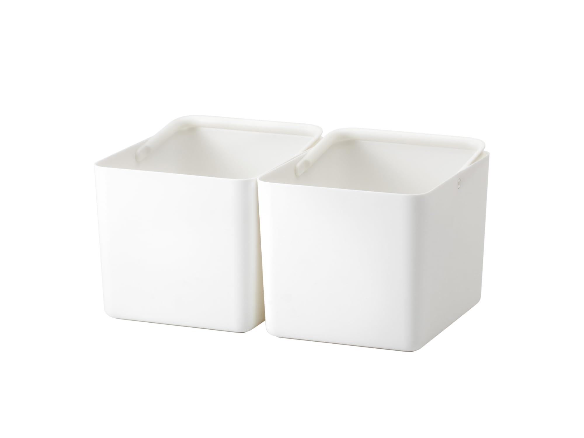 

Like-it Storage Boxes with Inner Cases and Handles, Set of 2, Made in Japan, Approx. 8.7 W x 9.8 D x 7.8 H, Wide Storage Case, 2-Piece Set, White,