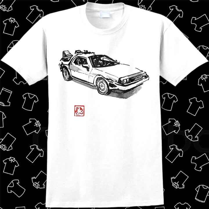 Back To The Future DeLorean Japanese Anime Manga Edition T Shirt 1045 L