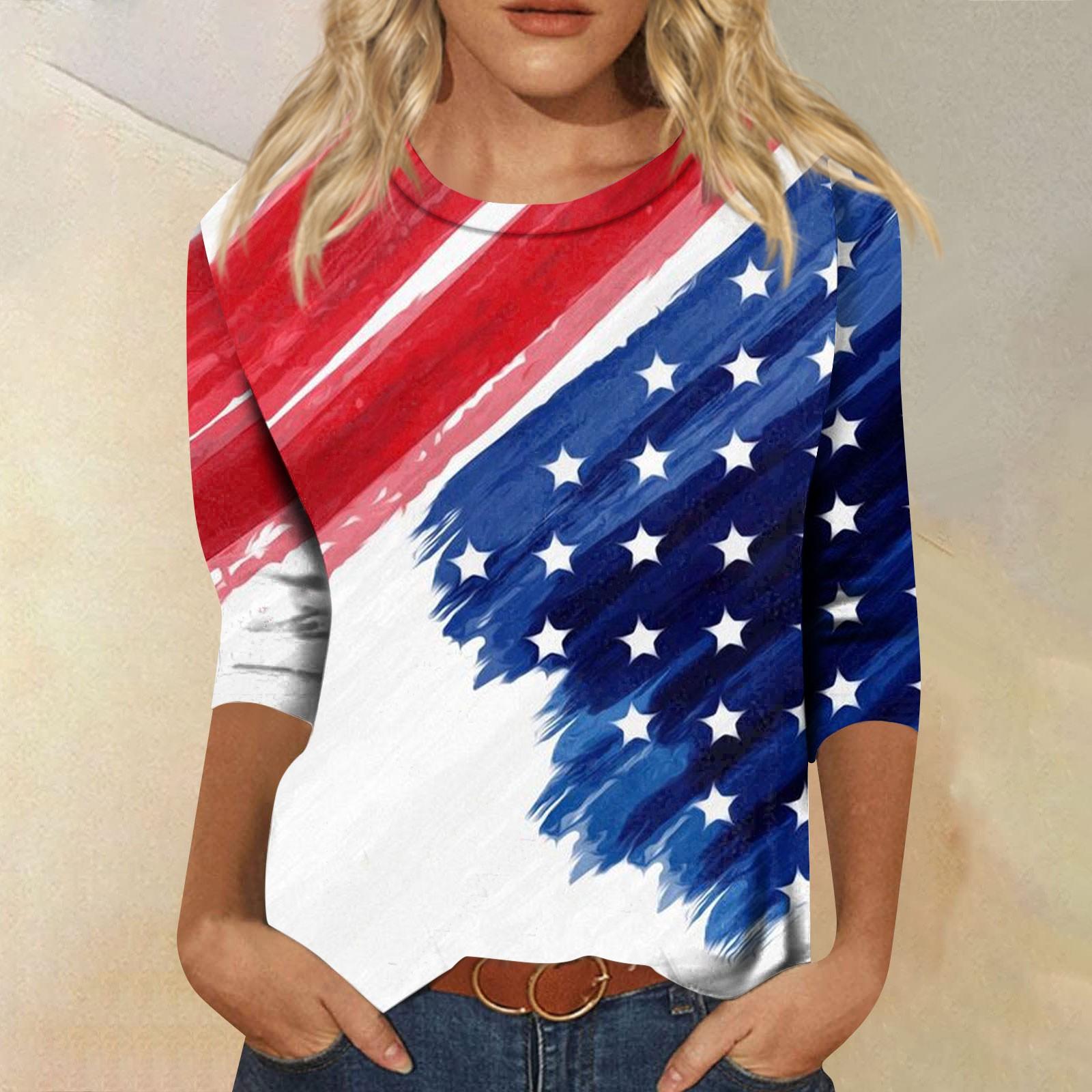 

Рубашки с рукавом 3/4 для женщин, милые топы, футболки с рисунком, блузки, повседневные базовые топы больших размеров, пуловеры L киноварь