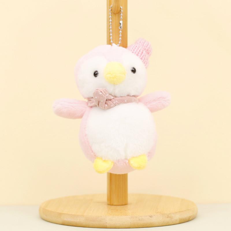 Cute Plush Penguin Keychain Soft Adorable Stuffed Animal With Hat For Bags Or Keys