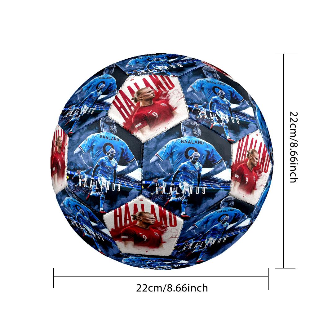Haaland Soccer Player Illustration Soccer Ball Size 5 Football Machinestitched Indooroutdoor Training And Matches Surprise Collection Gift