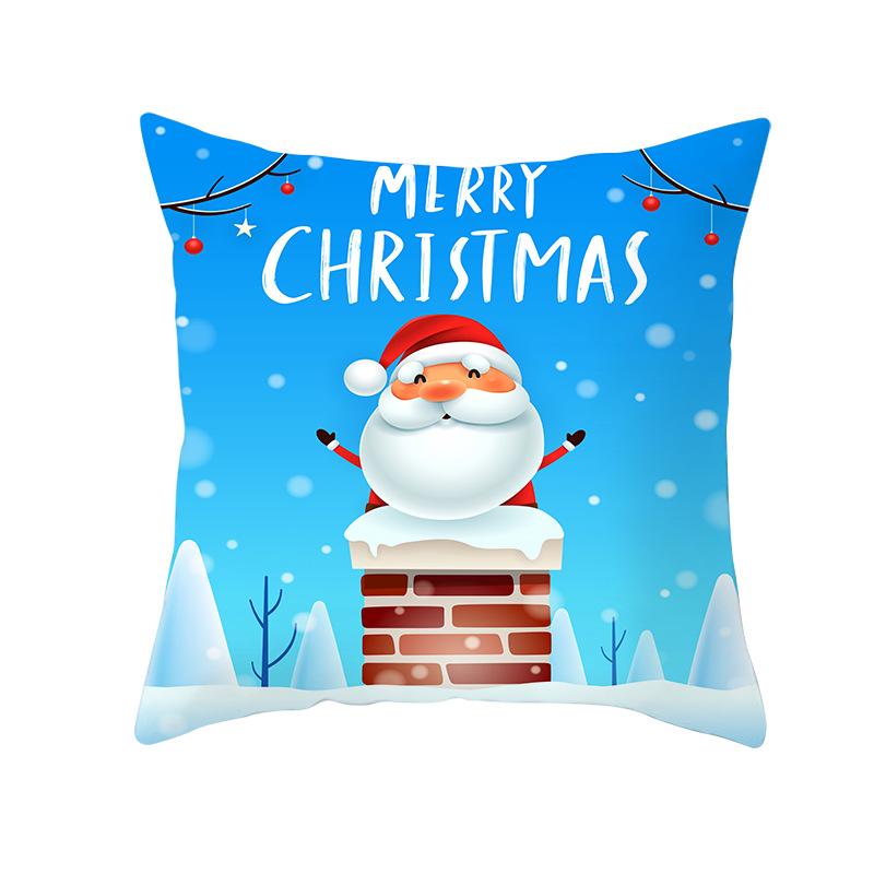 

Лидер продаж Санта-Клаус Снеговик Лось наволочка для отдыха дома диван подушка чехол 40x40cm