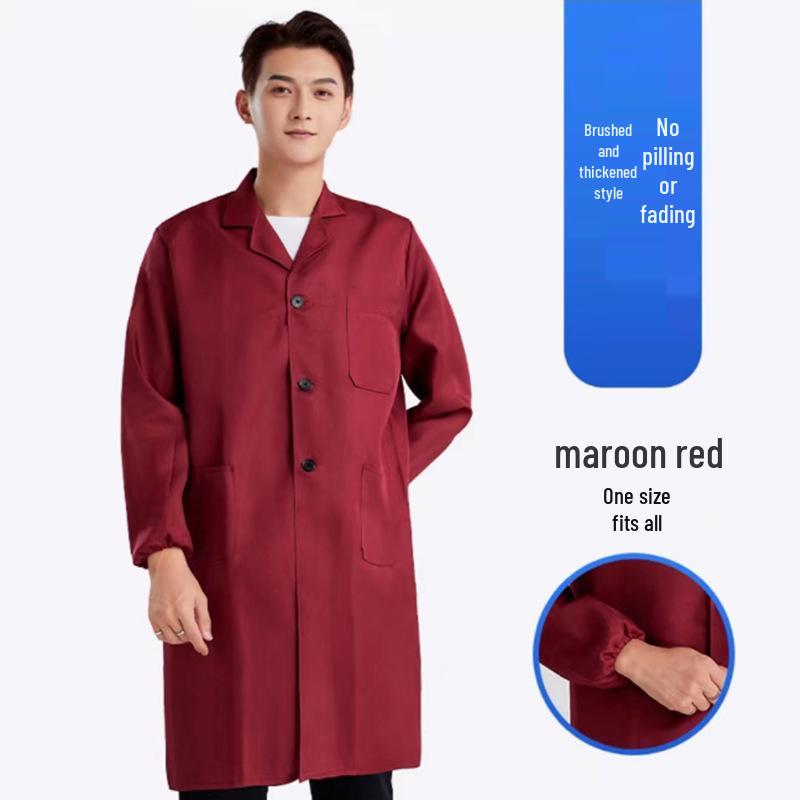 Unisex Dustproof Mechanic's Long Sleeve Work Coat - Wear & Dirt Resistant for Labor Protection