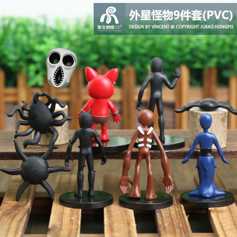 Jubao Roblox Doors Gioco Horror Spaventoso Action Figures 9 Pezzi Figure Mostro in PVC Decorazione da Scrivania Collezionabili Per Fan del Gioco