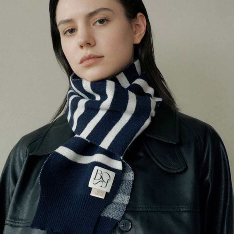 BB’DE SOLI’DE stripe muffler (2color)