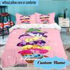 Custom Name 3PCS Pony Friends Forever Bedding Set Including 1pc Duvet Cover And 2pcs Pillowcases for Bedroom, Dormitory Gift Home Decor