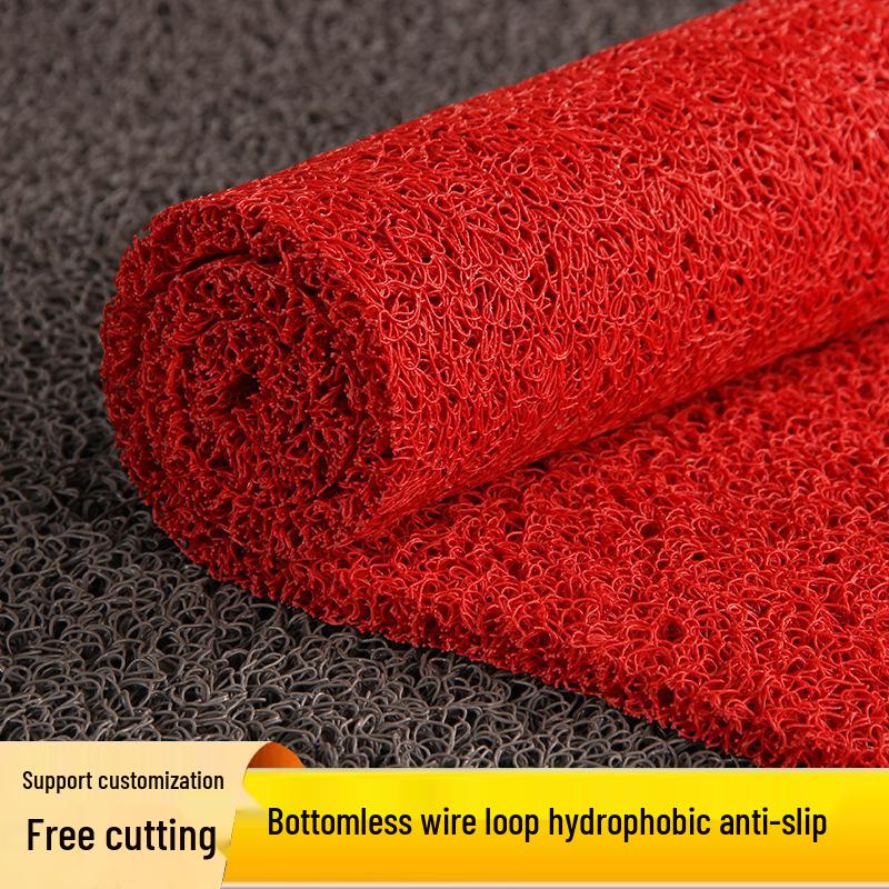 Non-Slip Waterproof PVC Hollow Mat - Thickened for Bathroom & Entrance